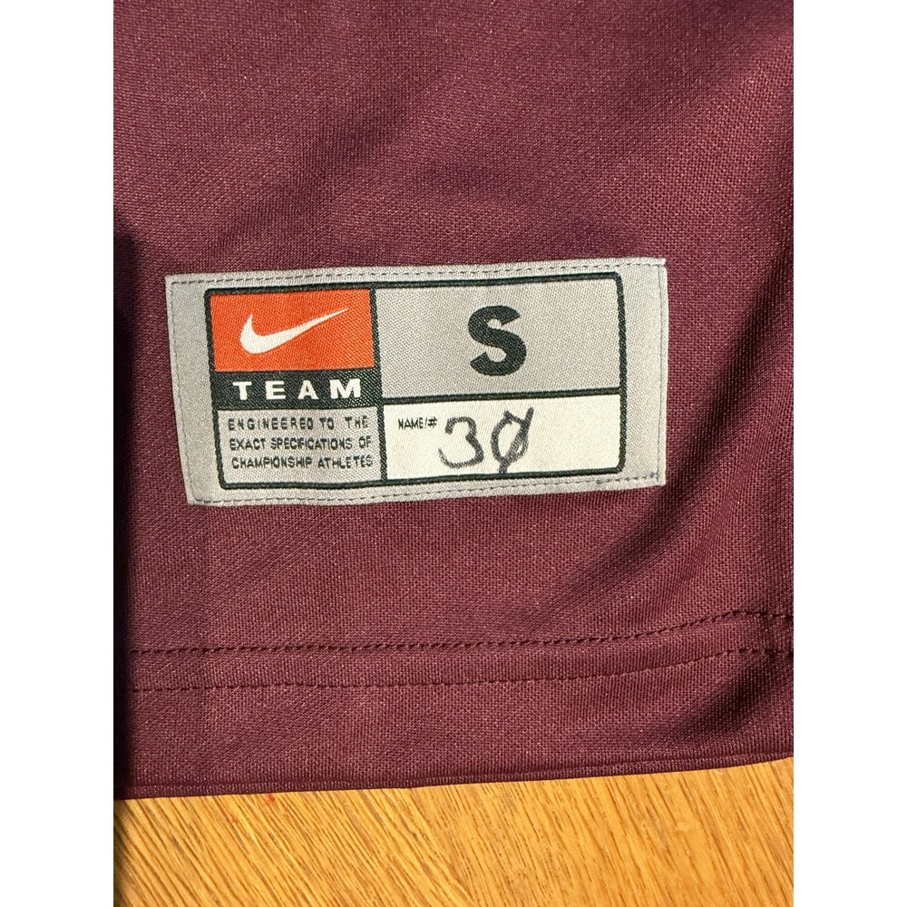 Nike Team Dri-FIT 1/4 Zip Short Sleeve Pullover Maroon White Men's Small Golf - Picture 4 of 10